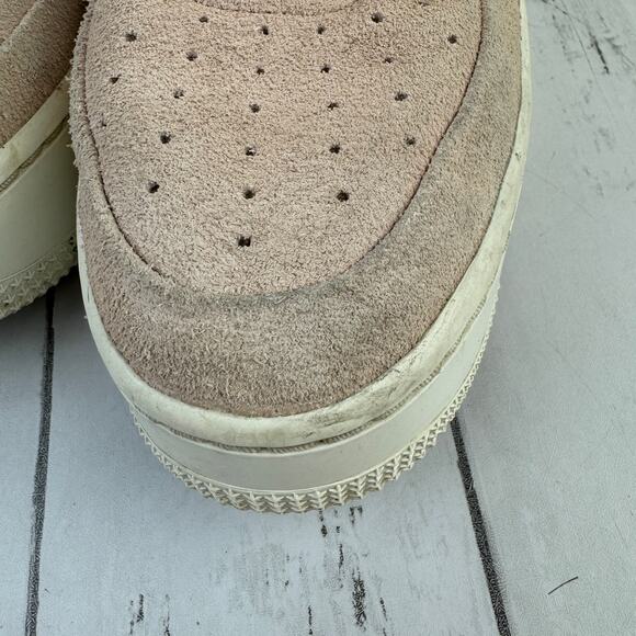 Nike Air Force 1 Light Pink Suede Leather Sage Low Top Sneaker Size 8 - Picture 6 of 14